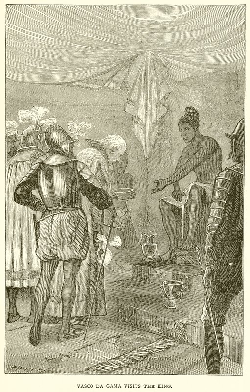 Vasco da Gama visita o rei de English School