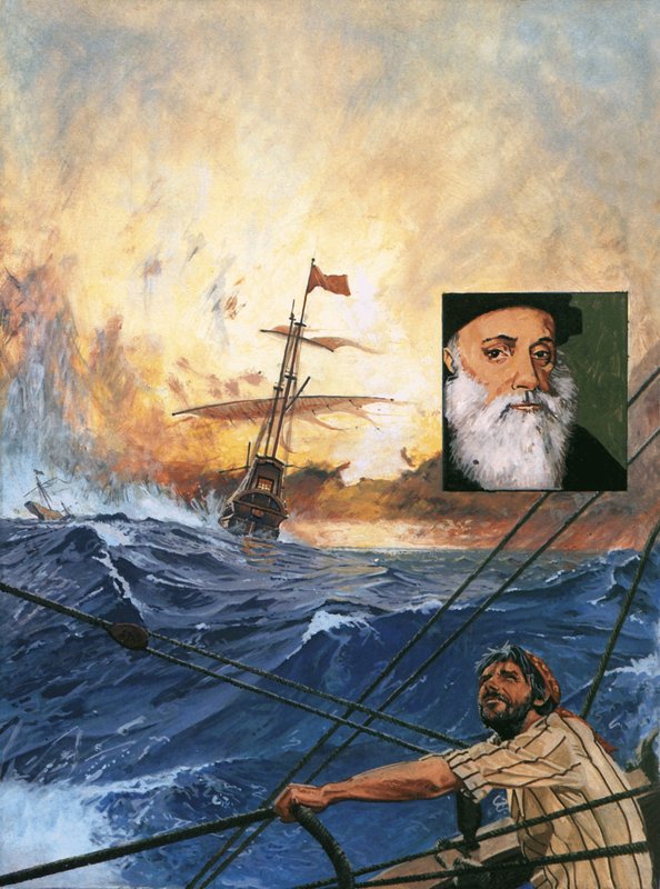 Navios de Vasco da Gama contornando o Cabo de English School