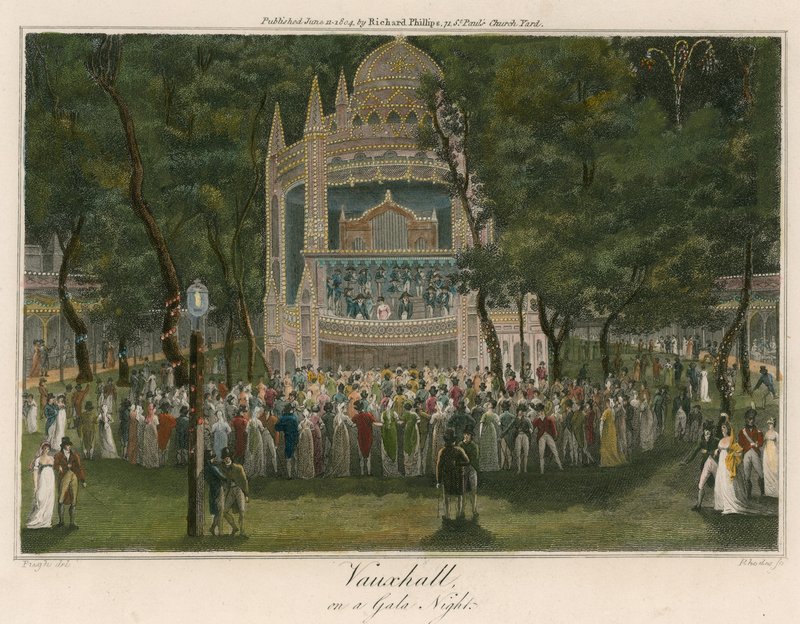 Vauxhall Gardens, Londres, em uma noite de gala de English School