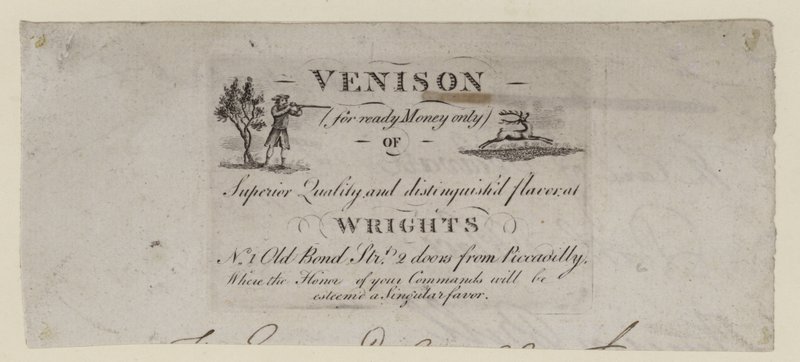 Vendedor Venisor, Wrights, cartão de comércio de English School