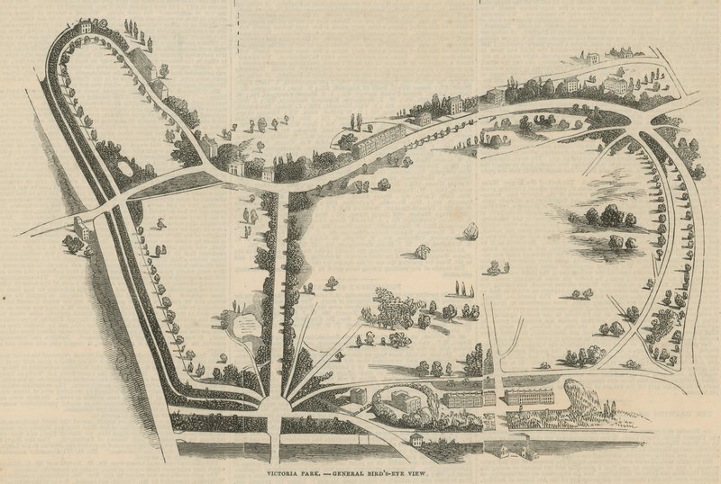 Victoria Park, visão panorâmica geral de English School