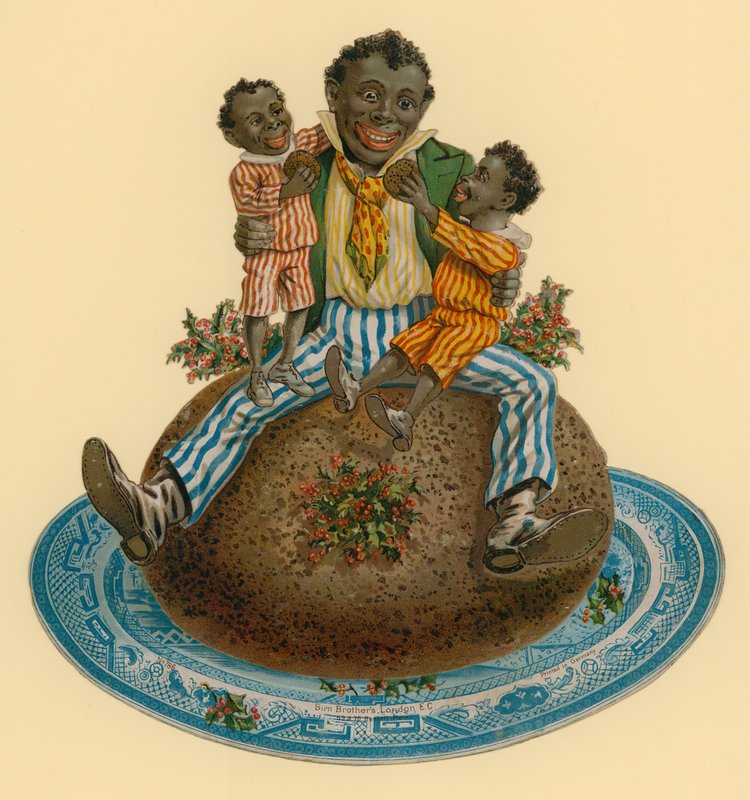 Ilustração de pudim de Natal vitoriano de English School