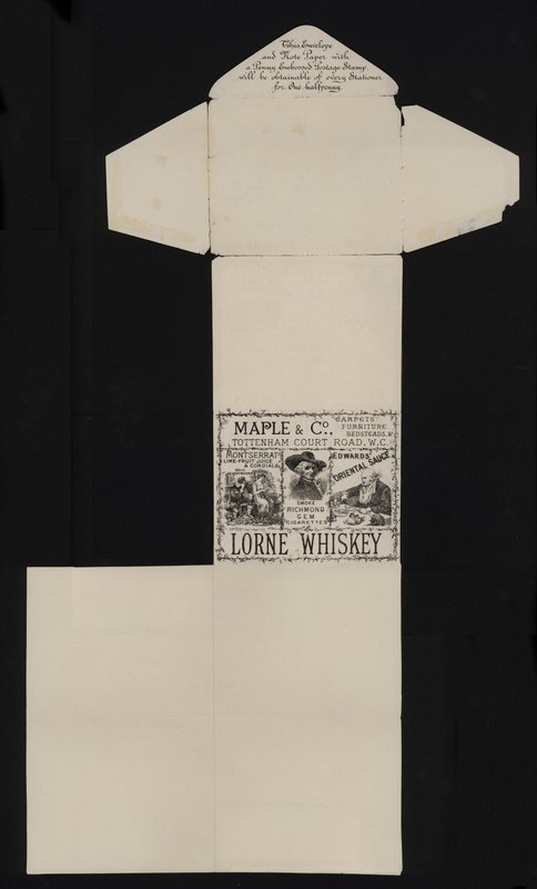 Papel de carta meio-penny vitoriano (litho) de English School