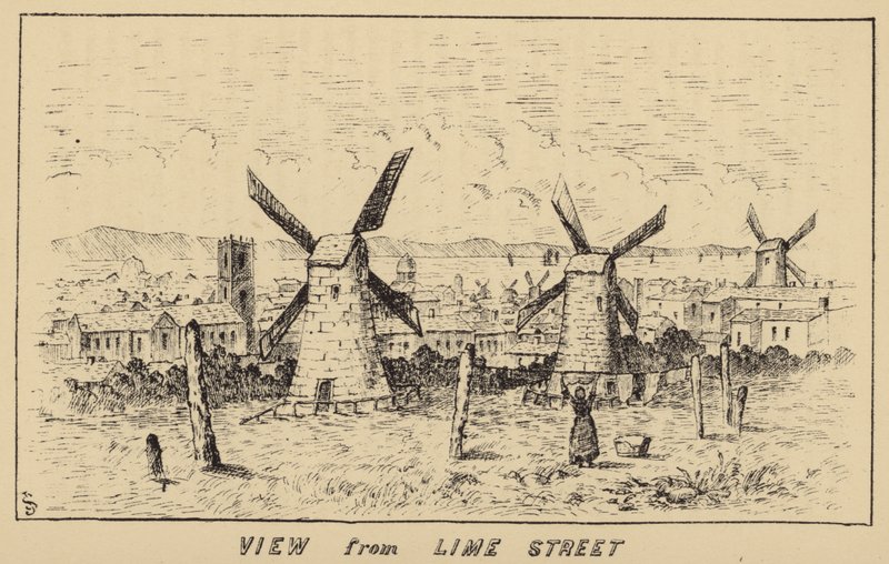 Vista de Lime Street (gravura) de English School