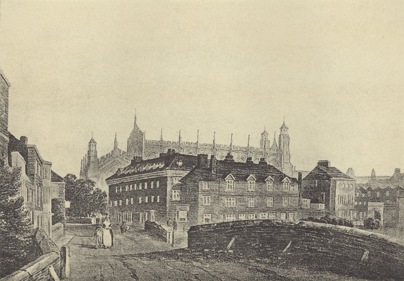 Vista, de, antigas, barnes, piscina, ponte, (gravure) de English School