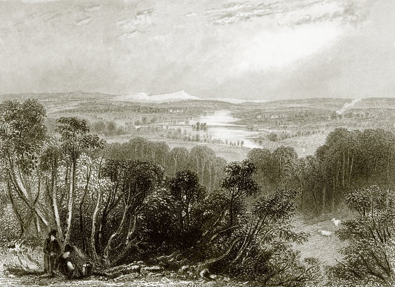 Vista de Pfaffenhofen, perto de Viena de English School