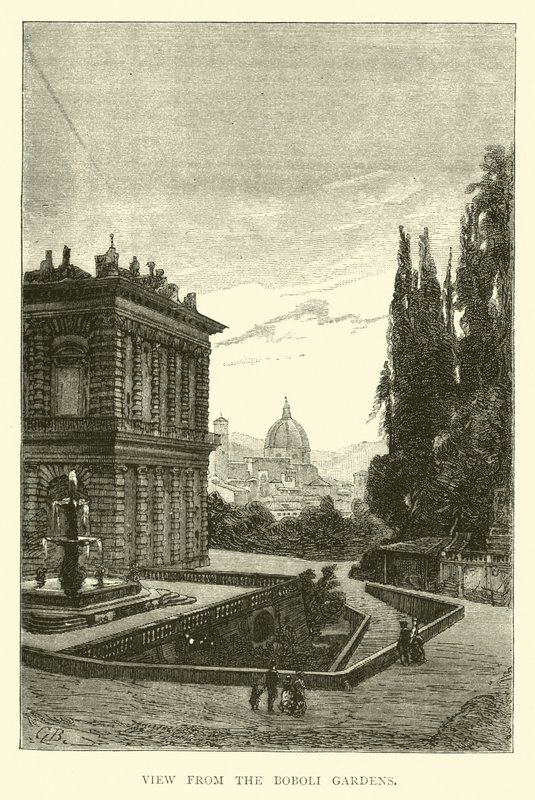Vista dos Jardins de Boboli de English School