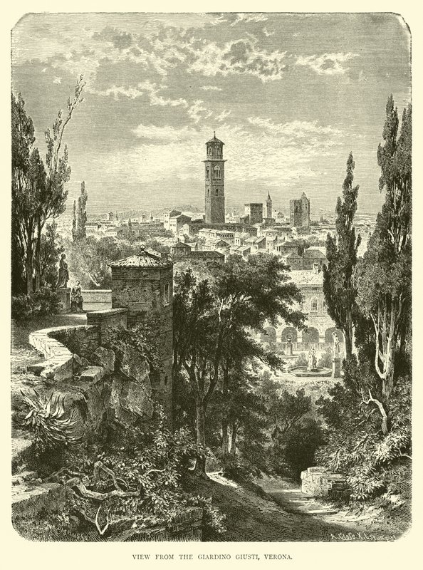 Vista do Giardino Giusti, Verona de English School