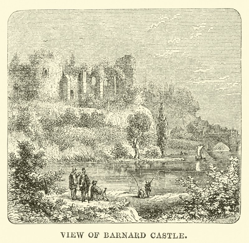 Vista, de, Barnard, castelo de English School