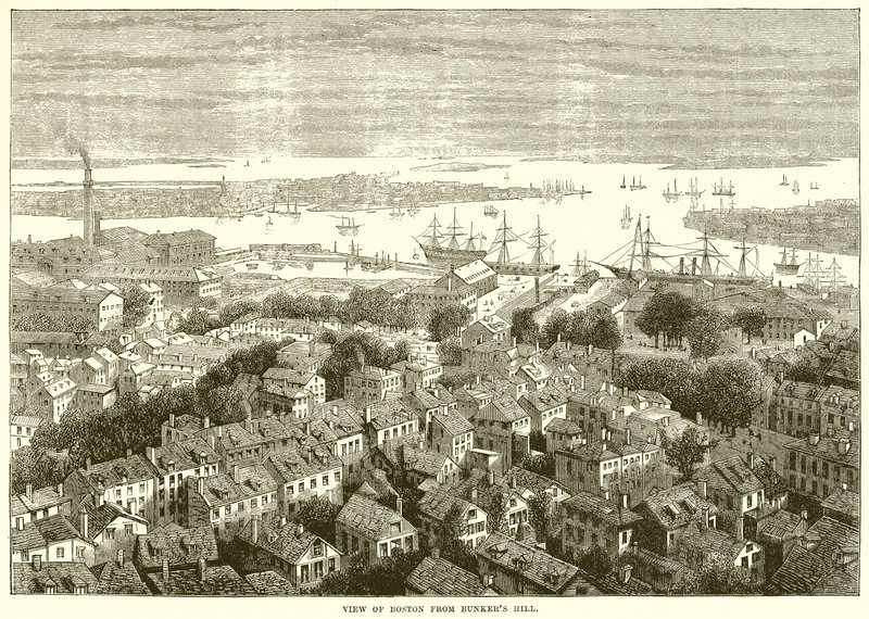 Vista, de, boston, de, bunkers, colina de English School