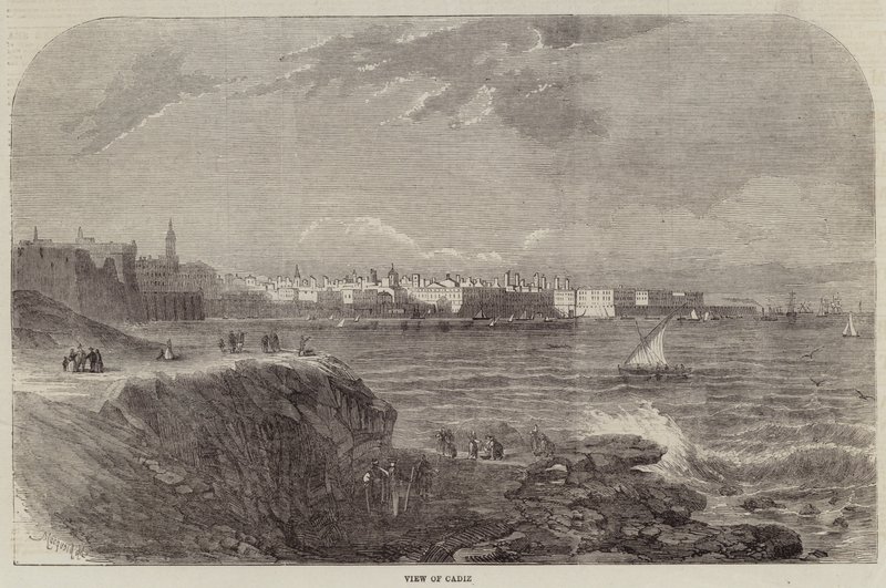 Vista de Cádiz (gravura) de English School