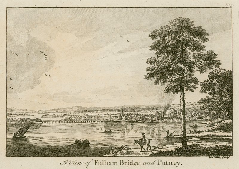 Vista, de, ponte fulham, em, Putney de English School
