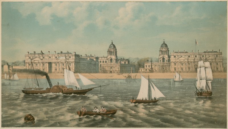 Vista, de, greenwich, hospitalar, londres de English School