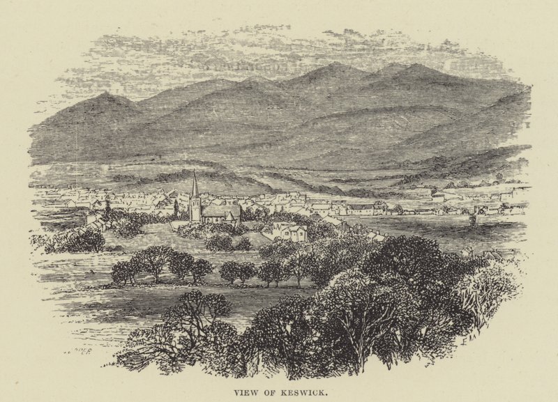 Vista de Keswick (gravura) de English School