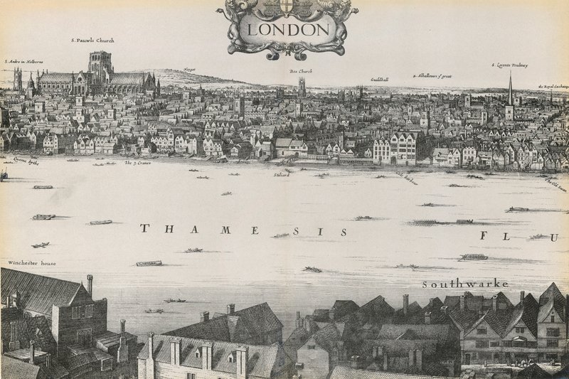 Vista de Londres por Wenceslaus Hollar, 1647 de English School