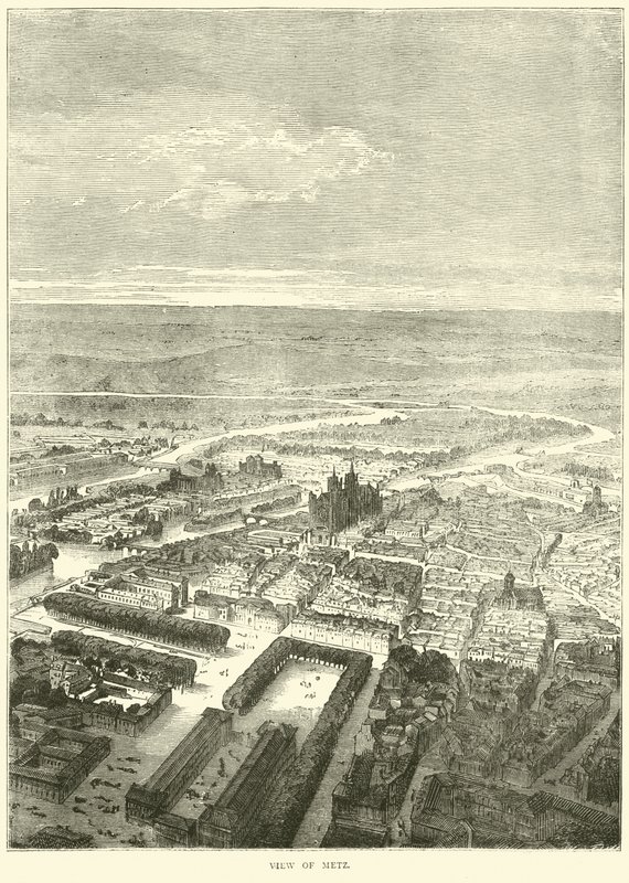 Vista de Metz, outubro de 1870 de English School