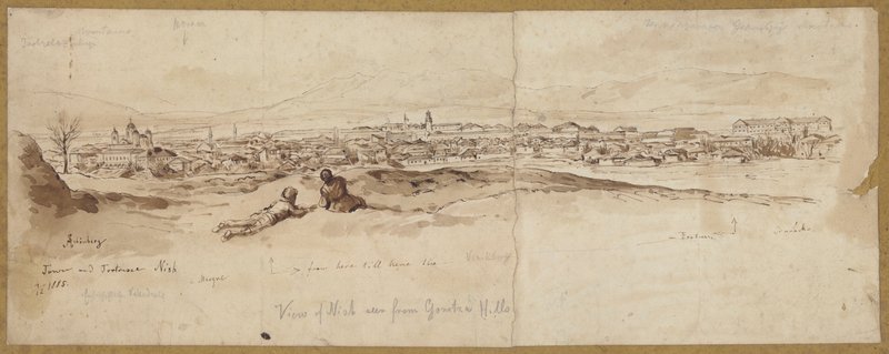Vista de Nis das Colinas de Goritza, Sérvia de English School