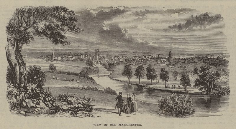 Vista de Old Manchester (gravura) de English School