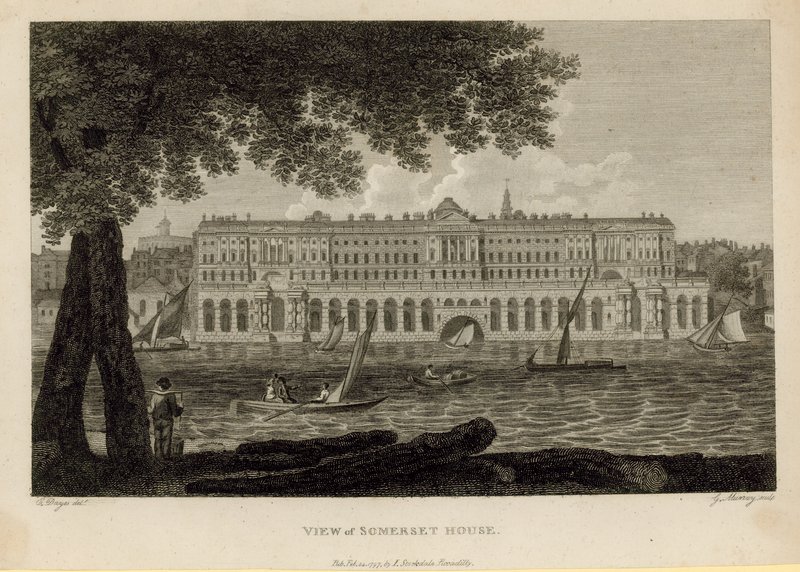Vista, de, somerset, casa de English School