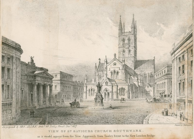 Vista, st salvadores, igreja, southwark de English School