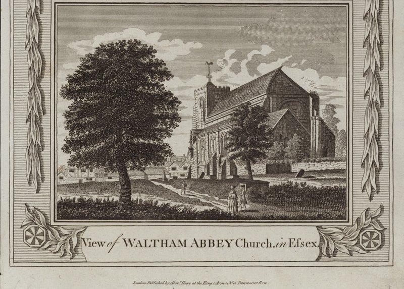 Vista da Igreja da Abadia de Waltham de English School