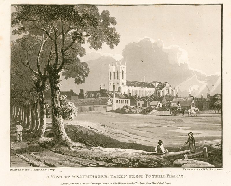 Vista, de, westminster, de, tothill, campos de English School