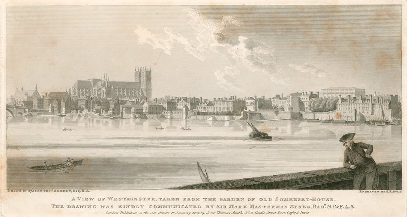 Vista, de, westminster, levado, de, a, jardim, de, antigas, somerset, casa de English School