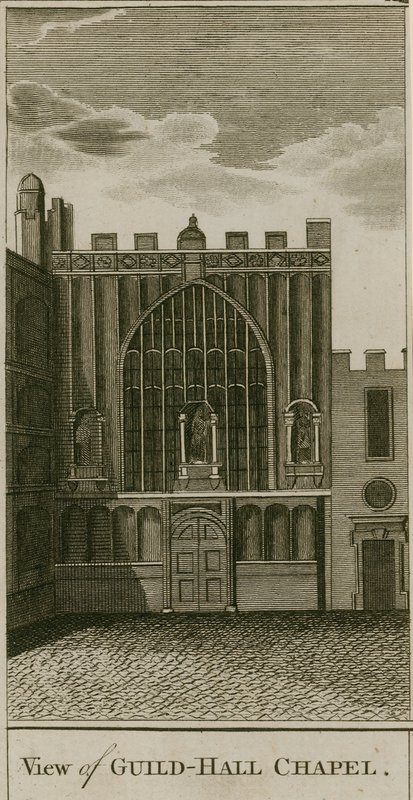 Vista, guildhall, capela, londres de English School