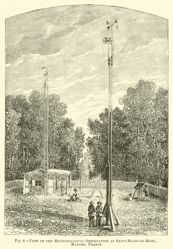 Vista, de, a, meteorológico, observatório, em, saint-mar-do-mont, manche, frança de English School