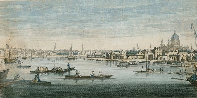 Vista, de, a, rio thames, londres de English School