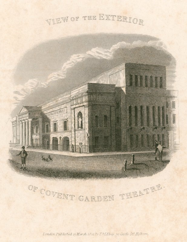Vista, de, a, exterior, de, Covent, jardim, teatro, londres de English School