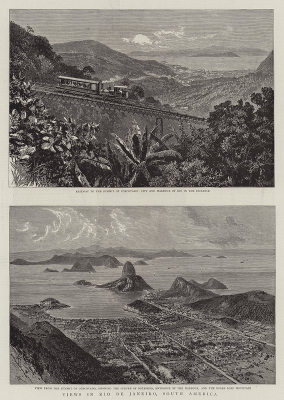Vistas no Rio de Janeiro, América do Sul (gravura) de English School