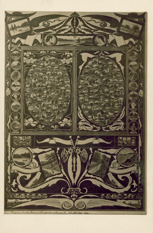 Vinhetas de pessoas e cenas rurais (litografia) de English School