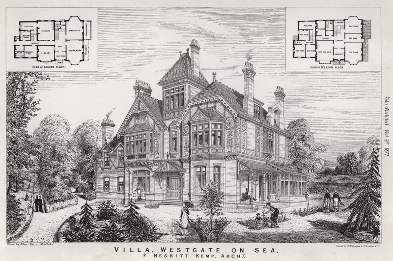 Villa, Westgate on Sea (gravura) de English School