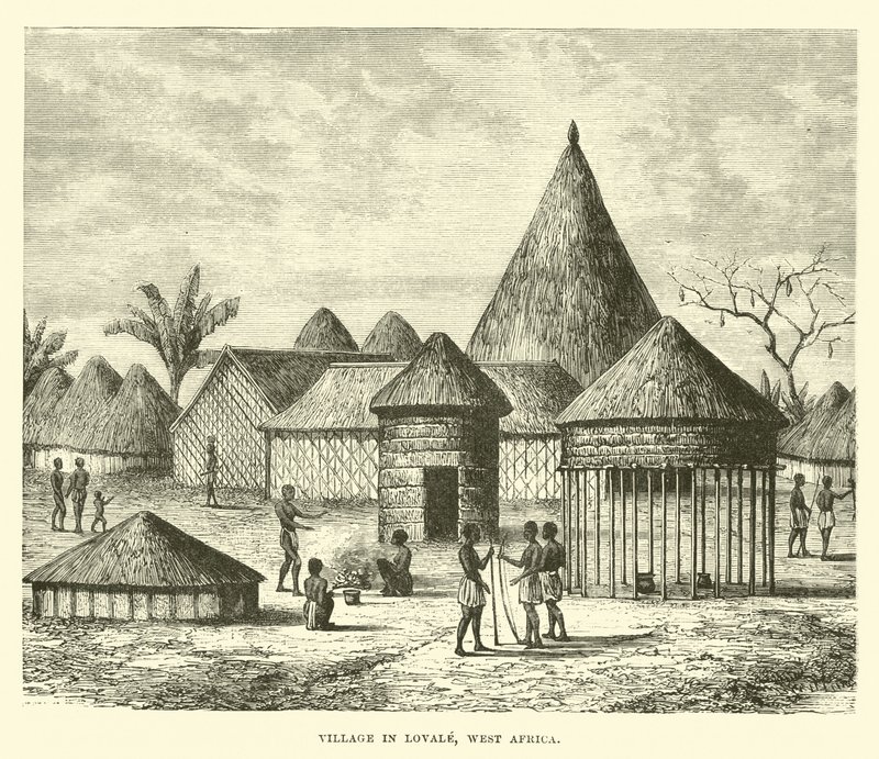Aldeia em Lovale, África Ocidental de English School