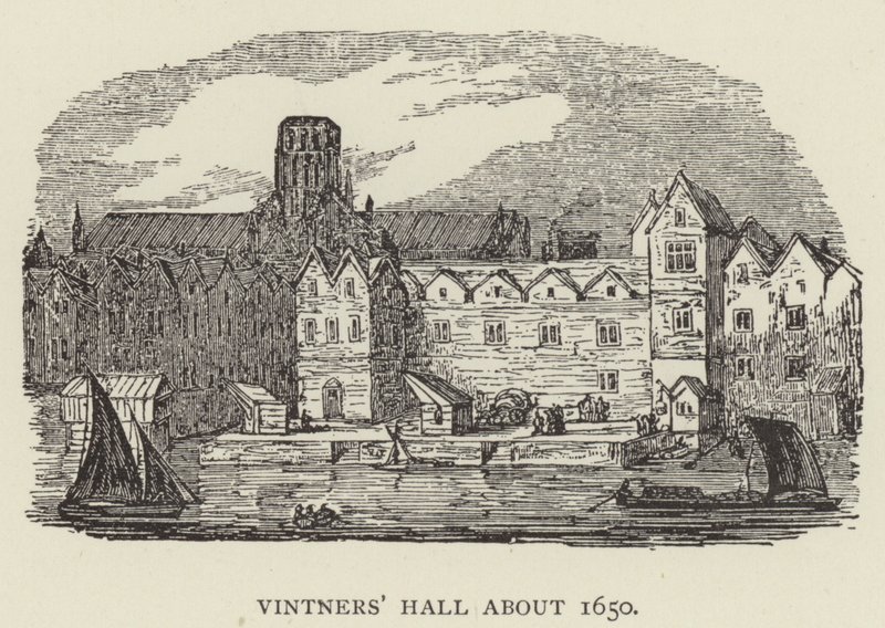 Sala dos Vindimadores cerca de 1650 (gravura) de English School