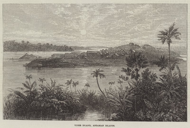 Ilha Viper, Ilhas Andaman (gravura) de English School