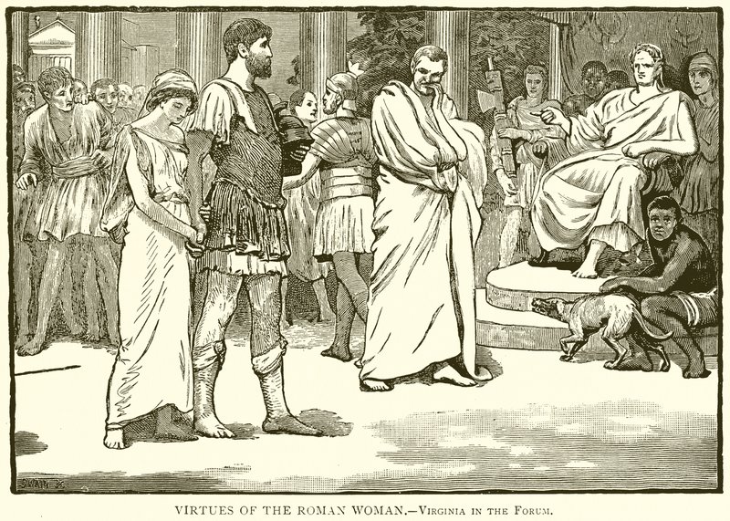 Virtudes da mulher romana .-- V irginia no Fórum de English School