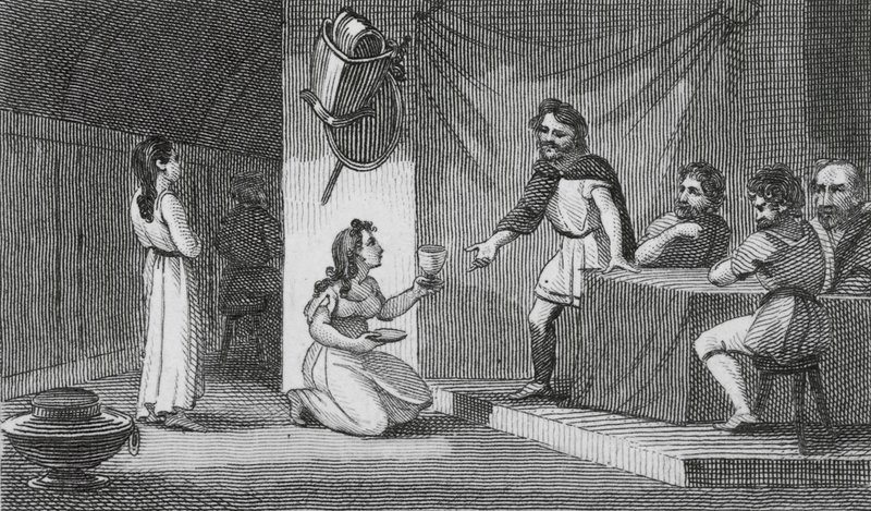 Vortigern e Rowena (gravura) de English School