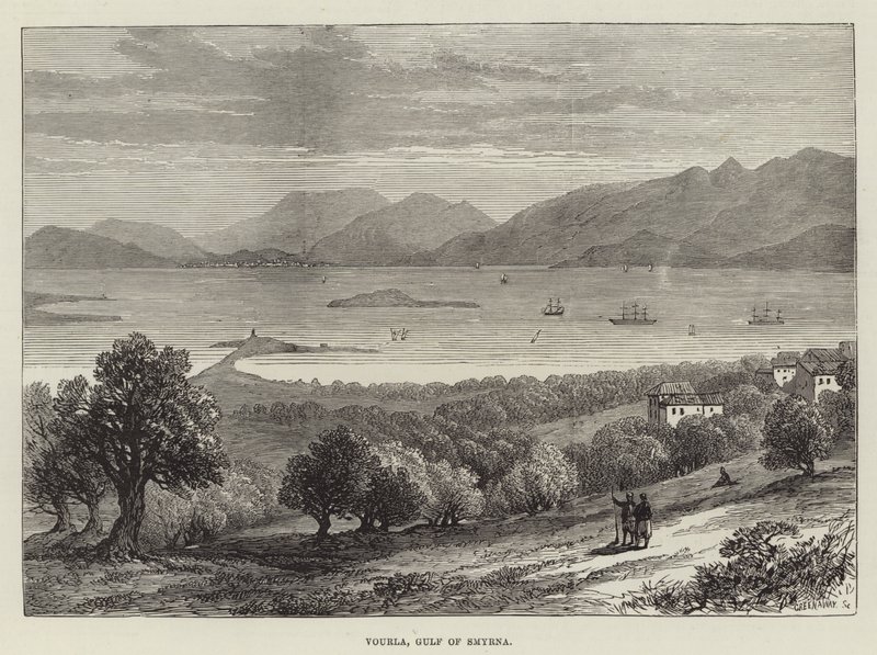 Vourla, Golfo de Esmirna (gravura) de English School