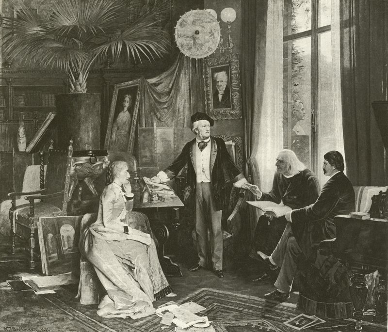 Wagner e seus amigos (gravura) de English School