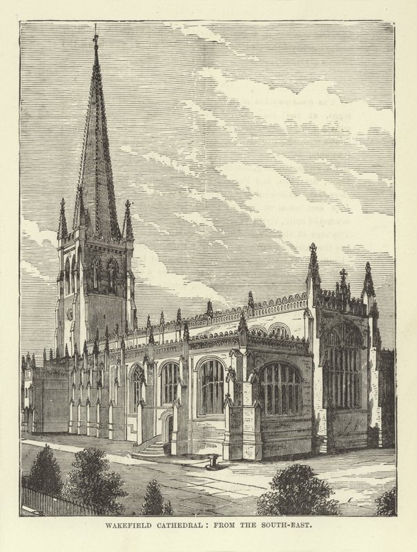 Catedral de Wakefield, do sudeste de English School