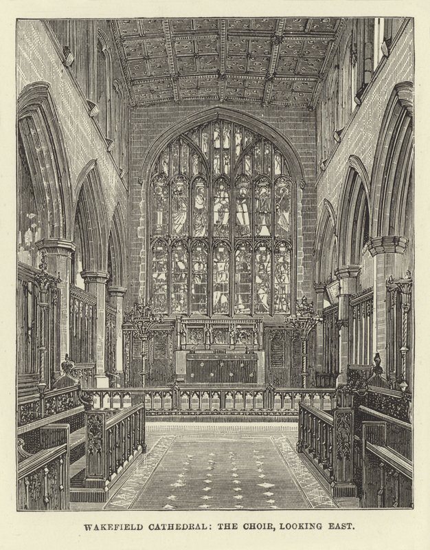Catedral de Wakefield, o coro, olhando para o leste de English School