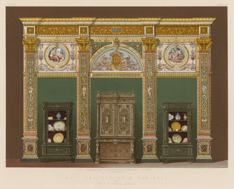 Decoração de paredes e armários por Mr JC Crace, Londres de English School