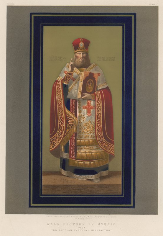 Imagem de parede em mosaico do russo Imperial Manufactory de English School