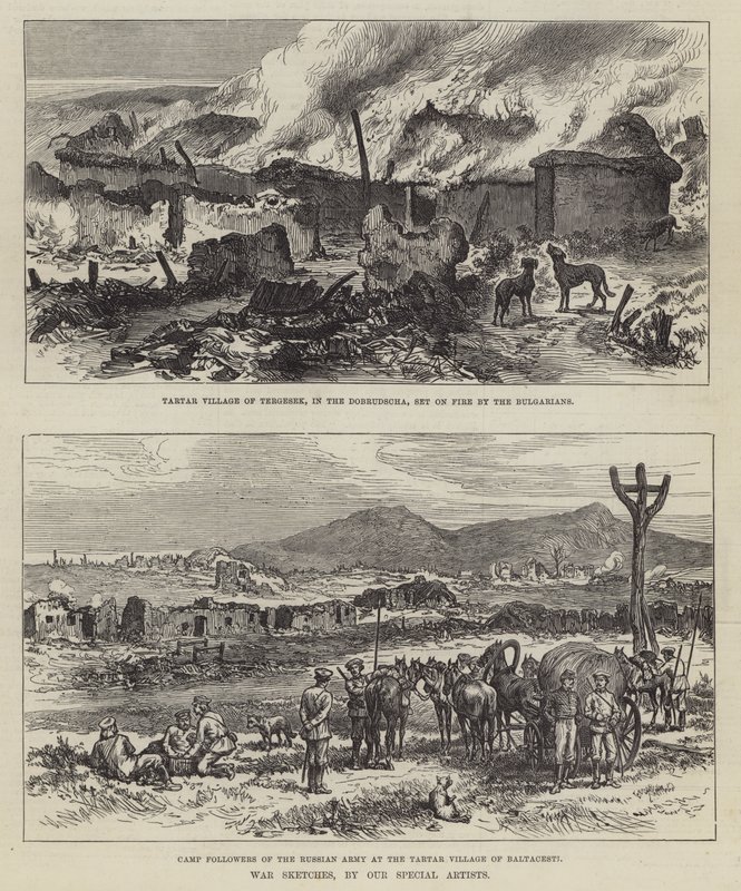 Esboços de guerra (gravura) de English School
