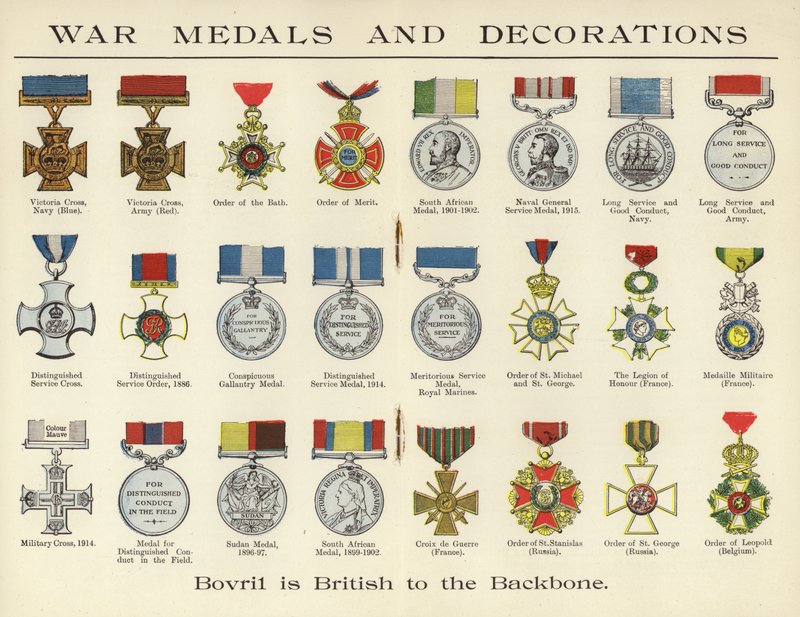Medalhas de guerra e decorações de English School