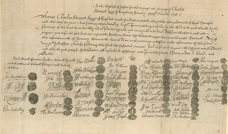 Mandado de Execução do Rei Carlos I de English School