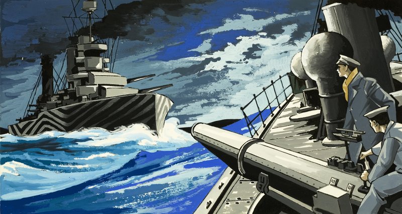 Navios de guerra batalha no mar de English School
