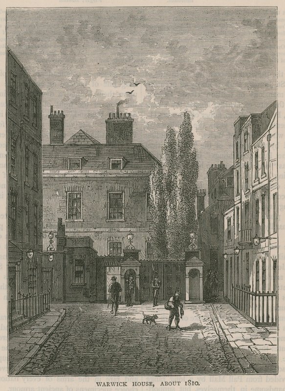 Warwick House, Londres, em cerca de 1810 de English School